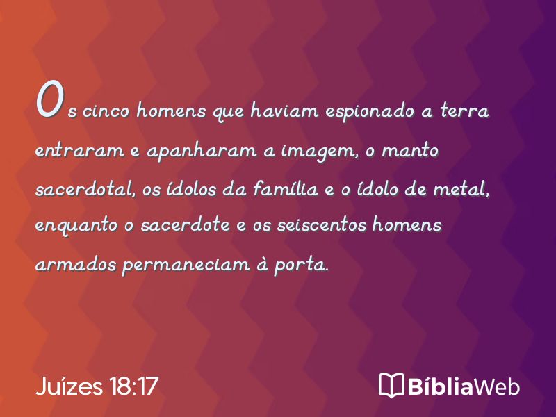 Juízes 18:17 em imagem para compartilhar