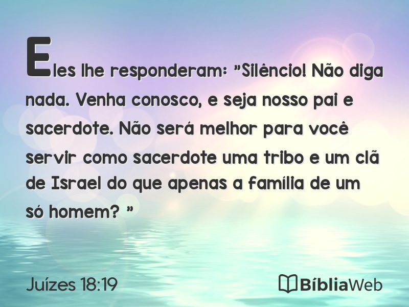 Juízes 18:19 em imagem para compartilhar