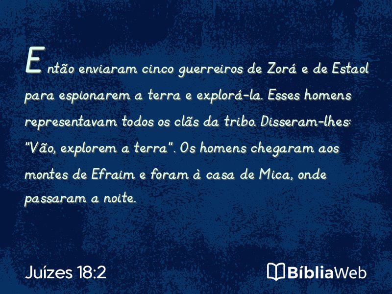 Juízes 18:2 em imagem para compartilhar