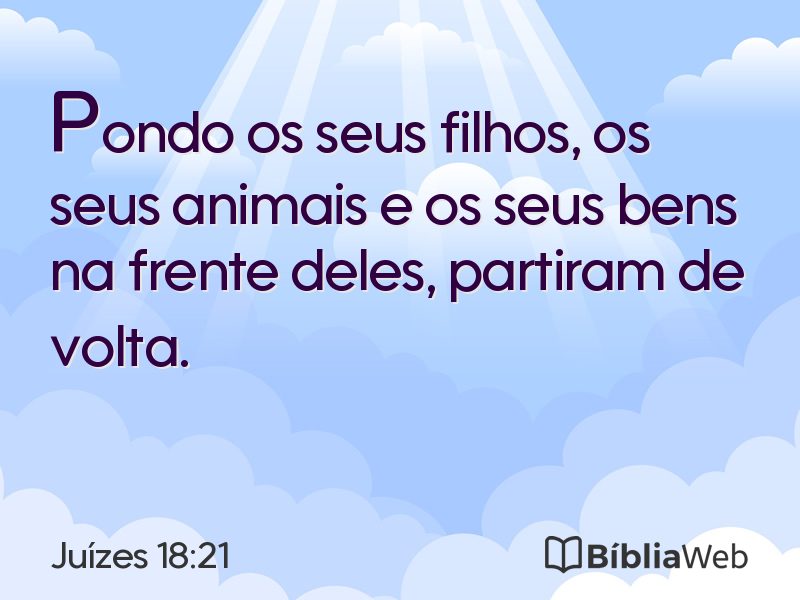 Juízes 18:21 em imagem para compartilhar