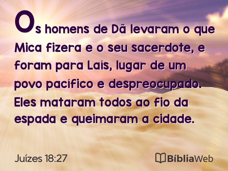 Juízes 18:27 em imagem para compartilhar