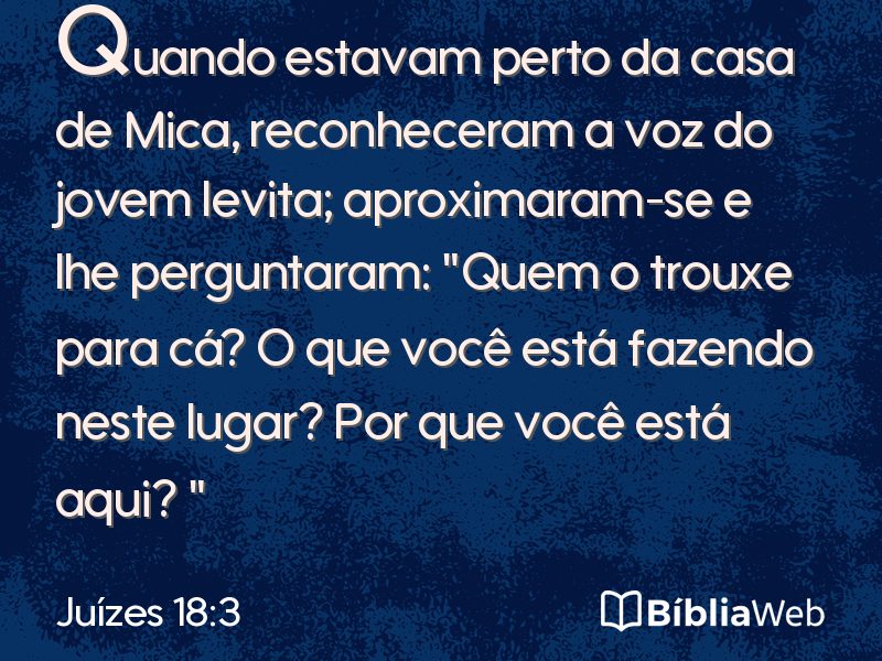 Juízes 18:3 em imagem para compartilhar