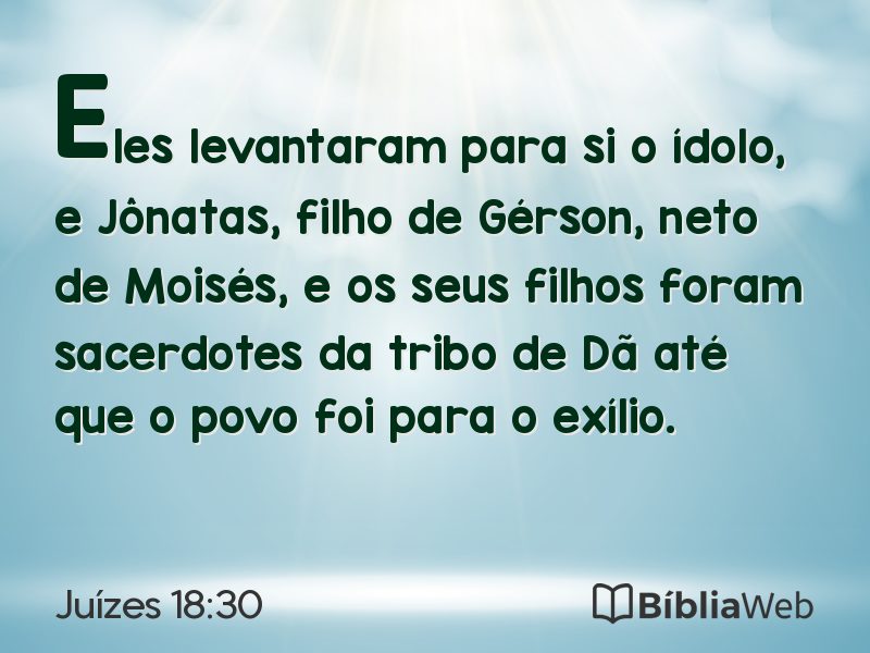 Juízes 18:30 em imagem para compartilhar