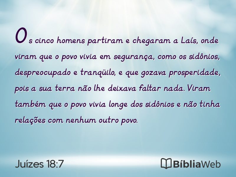Juízes 18:7 em imagem para compartilhar