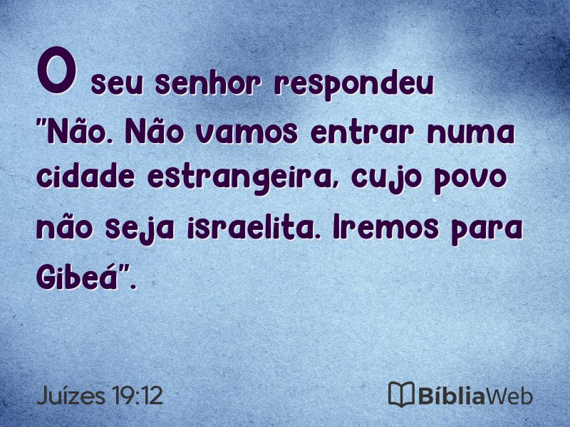 Juízes 19:12 em imagem para compartilhar