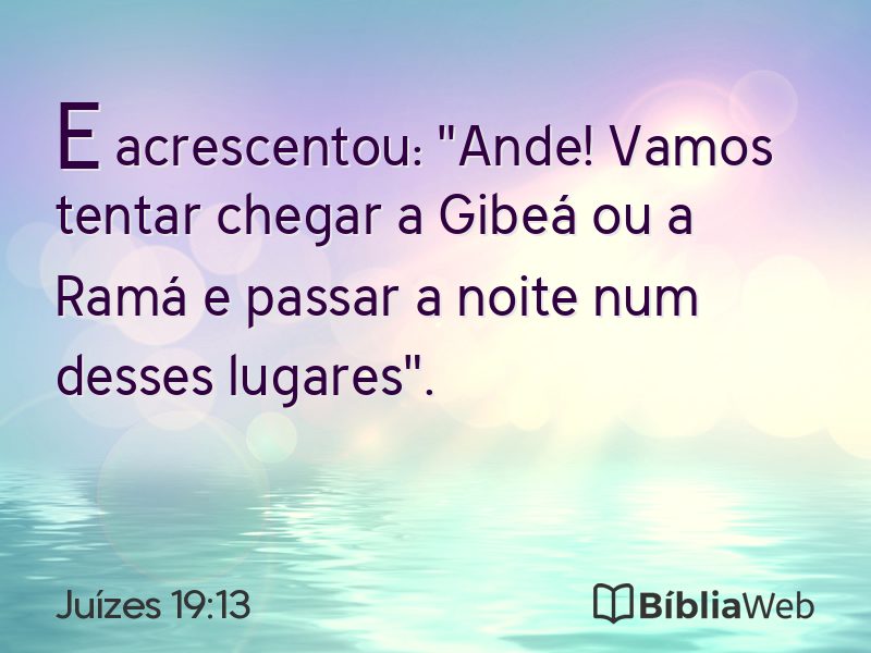 Juízes 19:13 em imagem para compartilhar