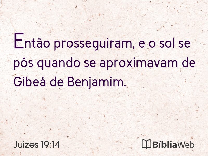 Juízes 19:14 em imagem para compartilhar