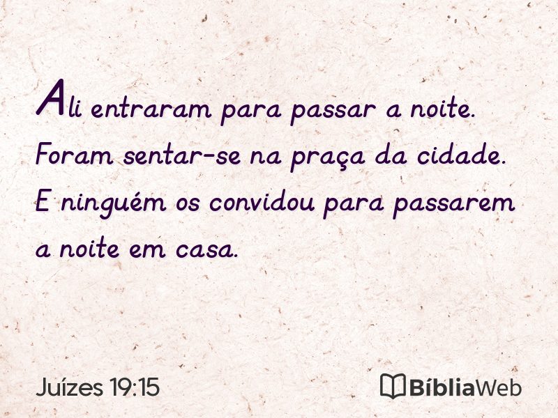 Juízes 19:15 em imagem para compartilhar
