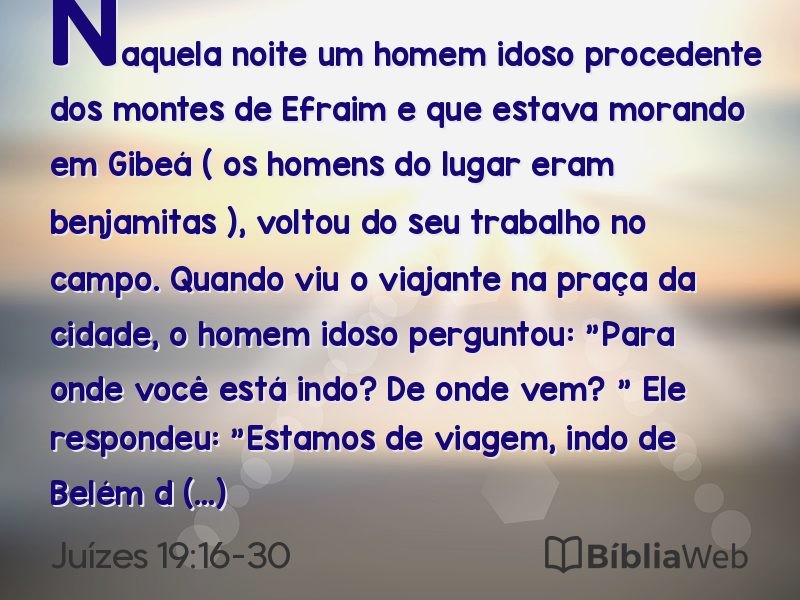 Juízes 19:16-30 em imagem para compartilhar