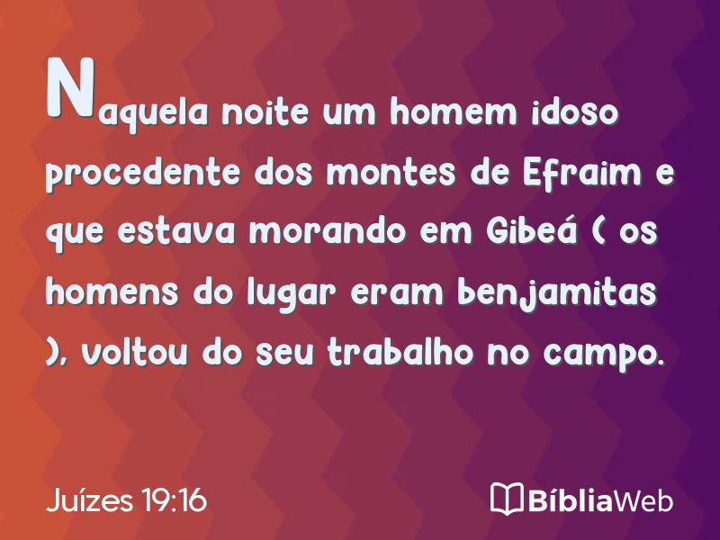 Juízes 19:16 em imagem para compartilhar