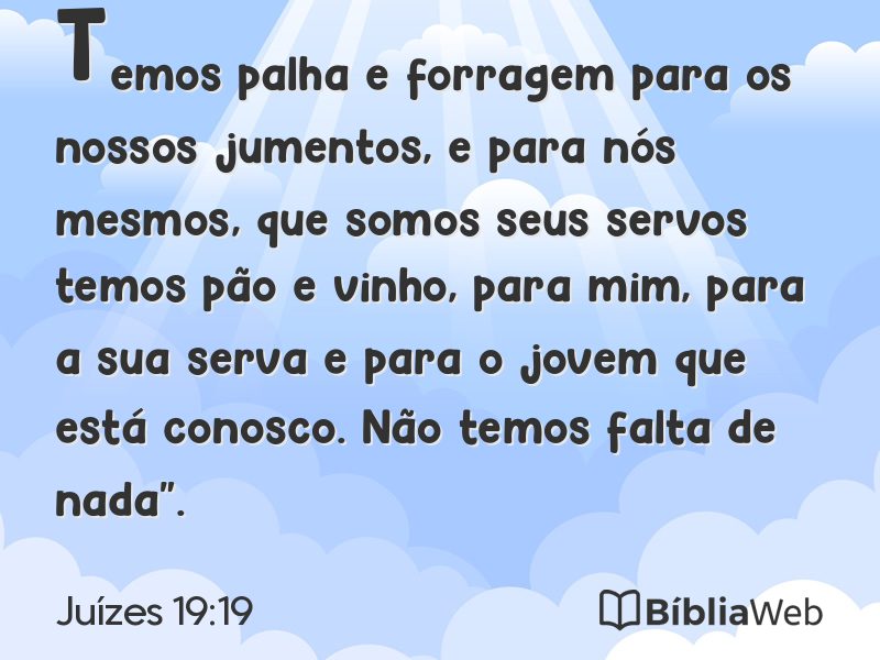 Juízes 19:19 em imagem para compartilhar