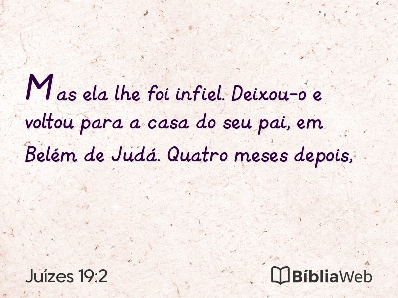 Juízes 19:2 em imagem para compartilhar