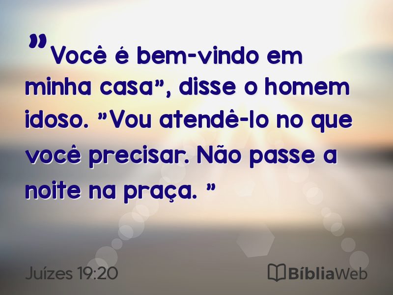 Juízes 19:20 em imagem para compartilhar