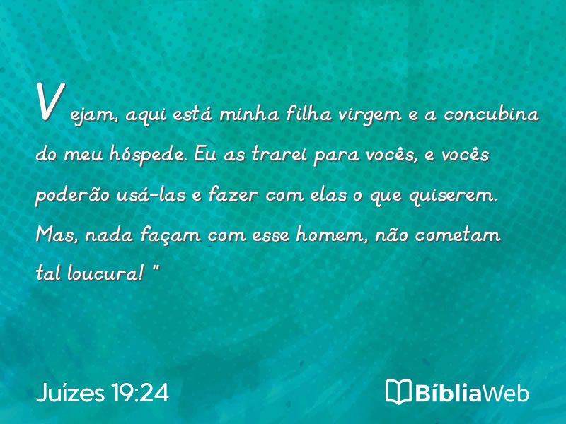 Juízes 19:24 em imagem para compartilhar