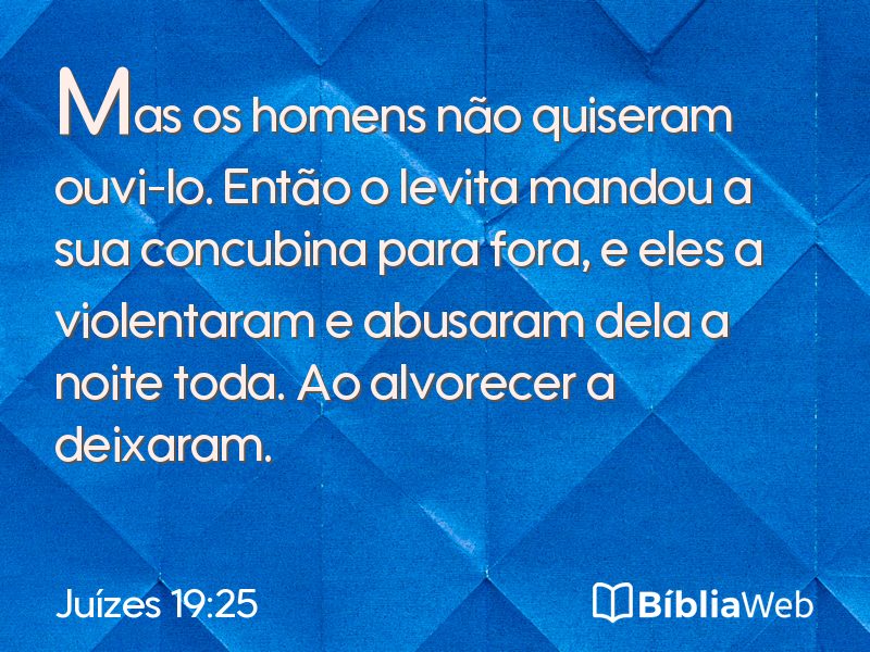 Juízes 19:25 em imagem para compartilhar