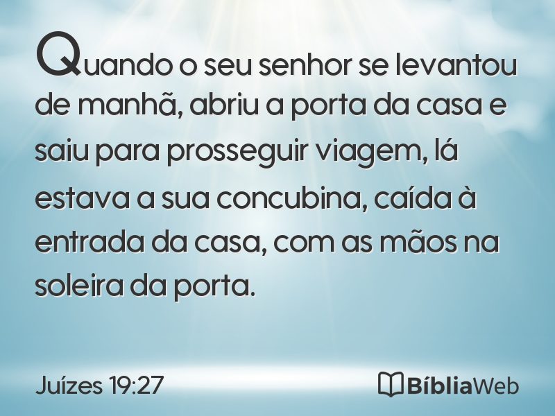 Juízes 19:27 em imagem para compartilhar
