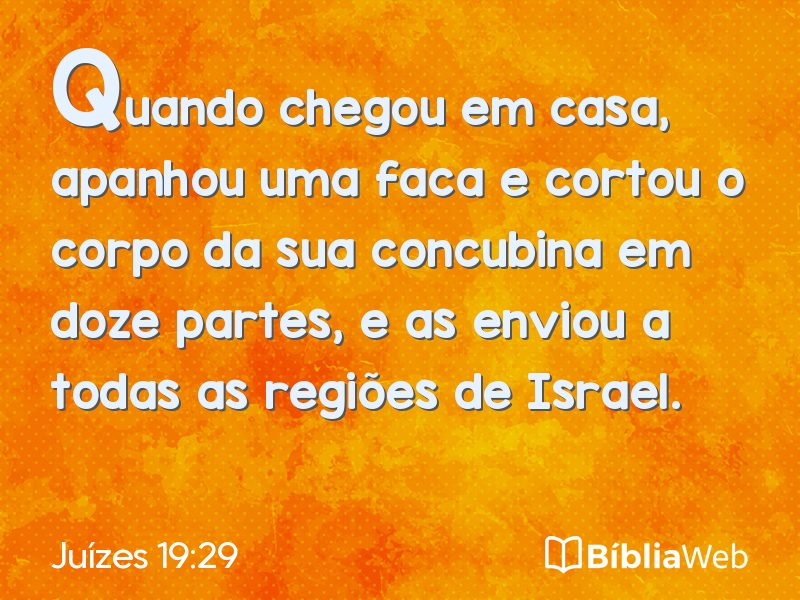 Juízes 19:29 em imagem para compartilhar