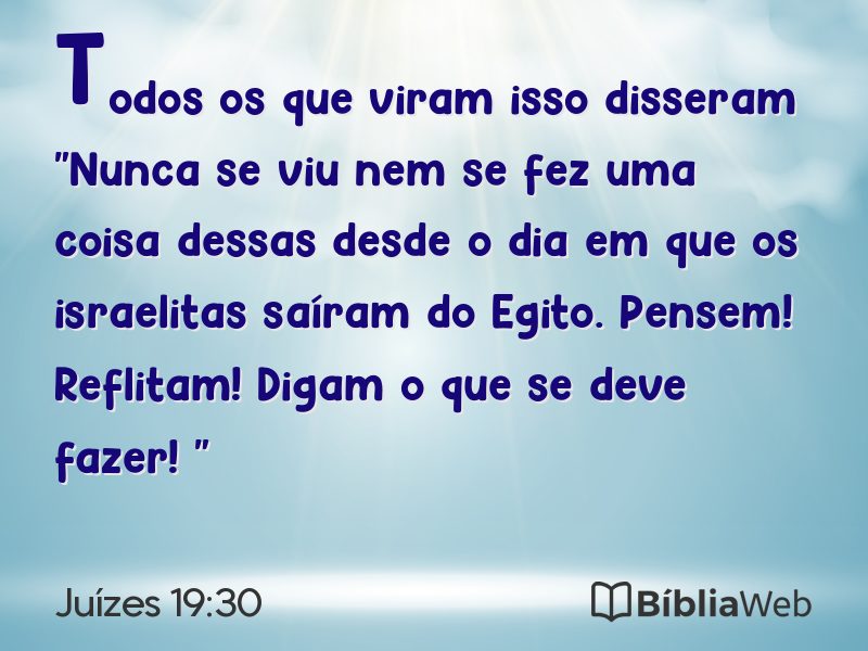 Juízes 19:30 em imagem para compartilhar