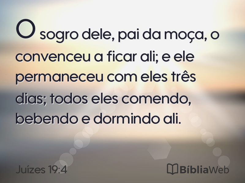 Juízes 19:4 em imagem para compartilhar
