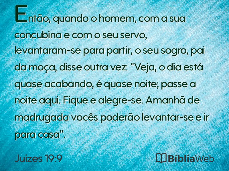 Juízes 19:9 em imagem para compartilhar