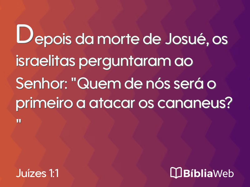 Juízes 1:1 em imagem para compartilhar