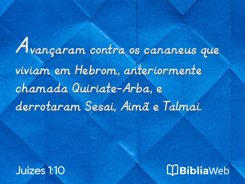 Juízes 1:10 em imagem para compartilhar