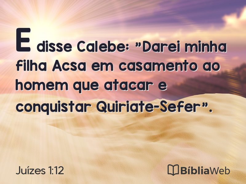 Juízes 1:12 em imagem para compartilhar