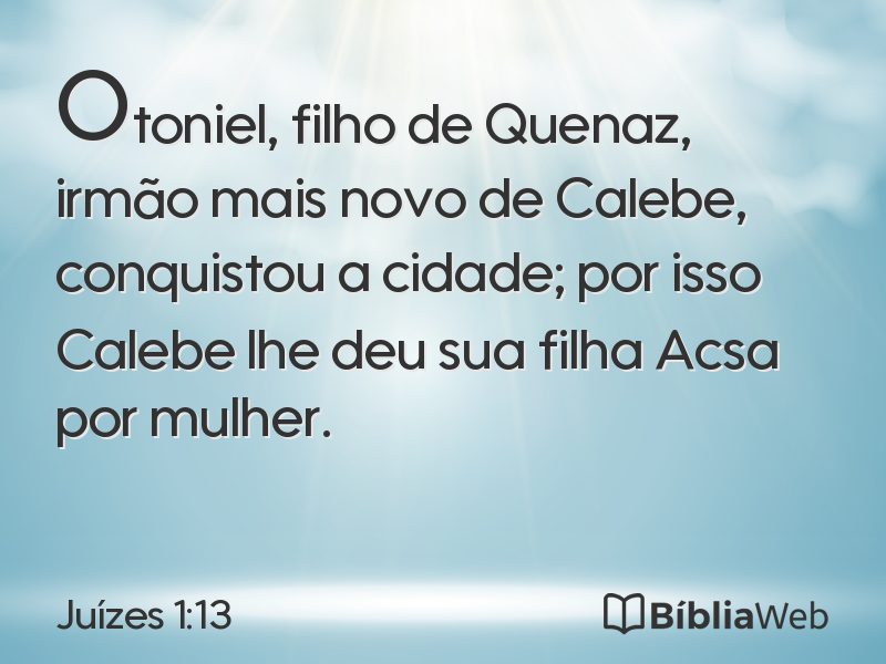 Juízes 1:13 em imagem para compartilhar