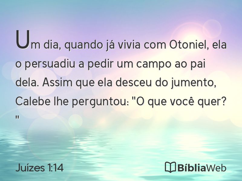 Juízes 1:14 em imagem para compartilhar