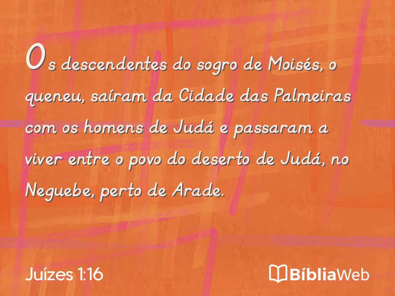 Juízes 1:16 em imagem para compartilhar