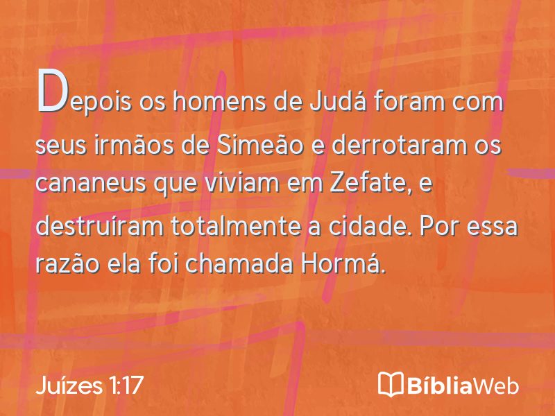 Juízes 1:17 em imagem para compartilhar