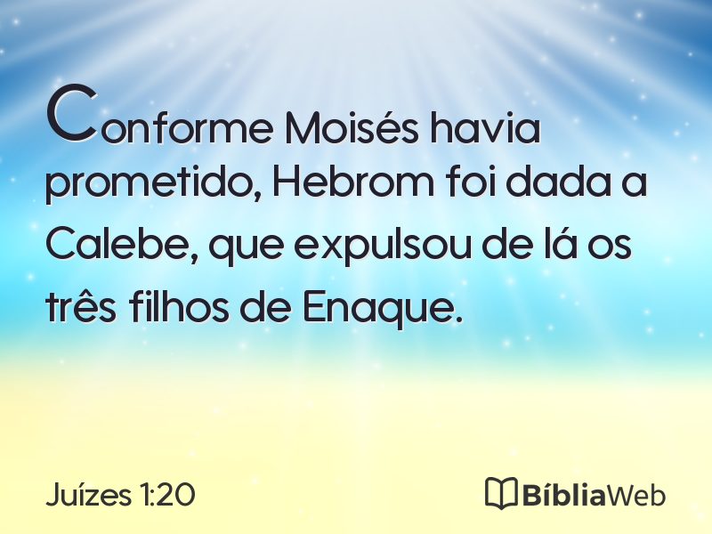 Juízes 1:20 em imagem para compartilhar