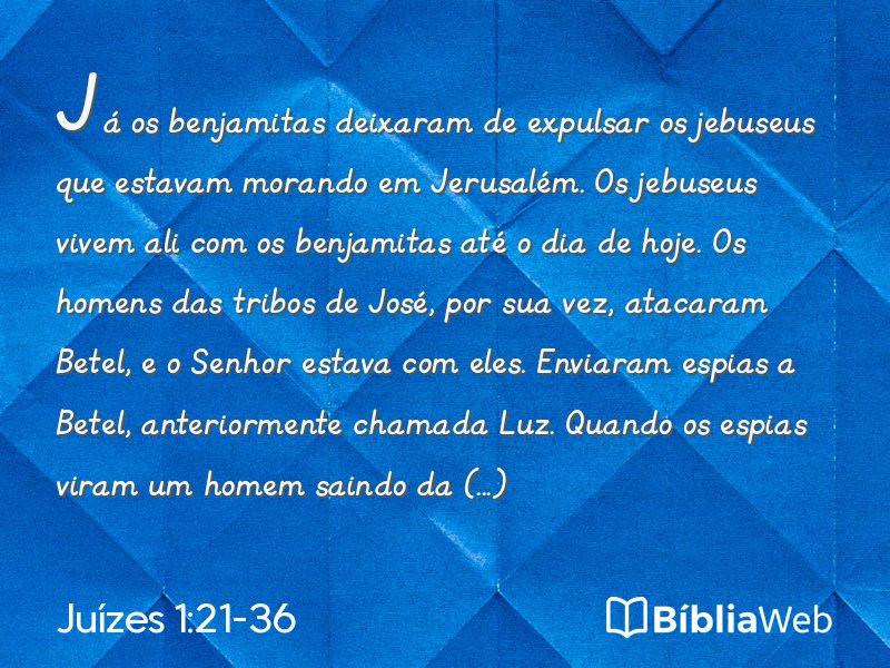 Juízes 1:21-36 em imagem para compartilhar