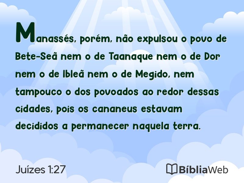 Juízes 1:27 em imagem para compartilhar