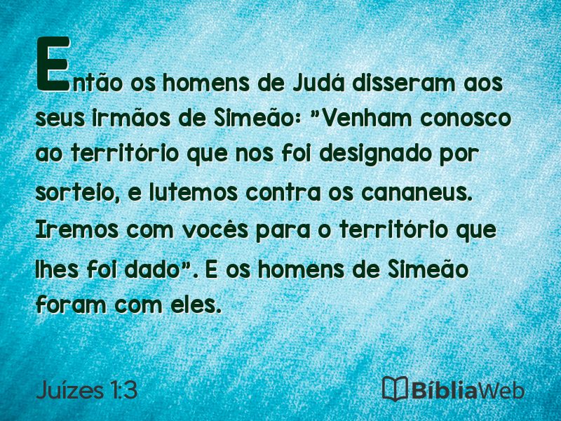 Juízes 1:3 em imagem para compartilhar
