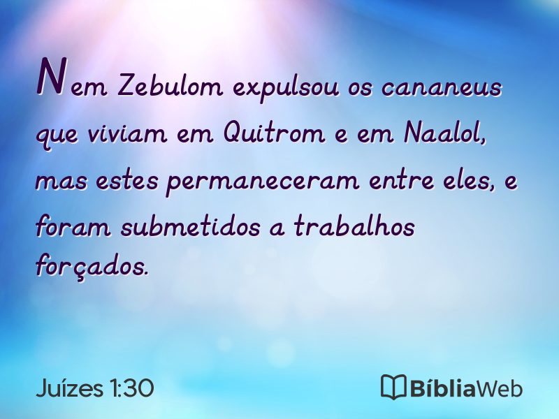 Juízes 1:30 em imagem para compartilhar