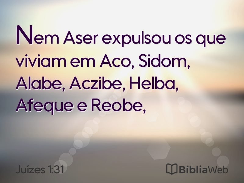Juízes 1:31 em imagem para compartilhar