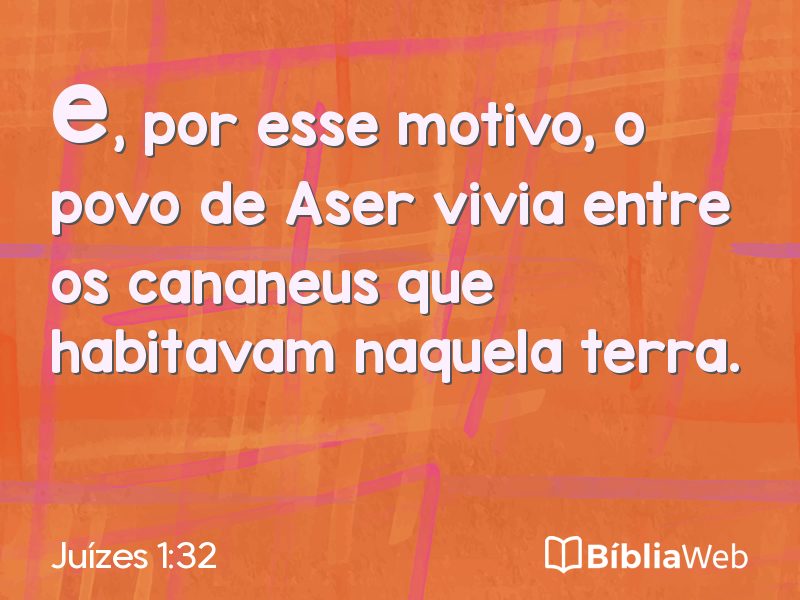 Juízes 1:32 em imagem para compartilhar