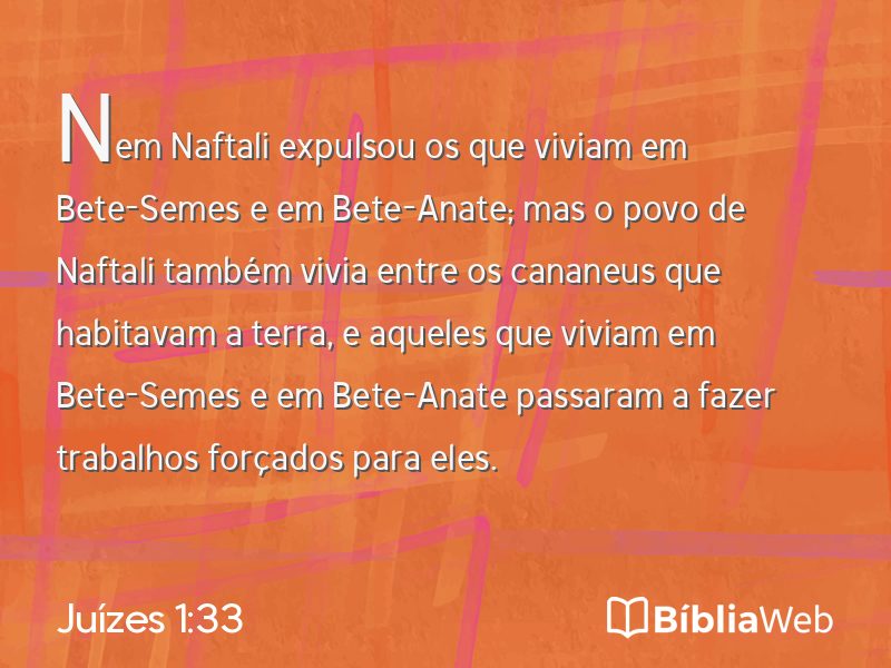 Juízes 1:33 em imagem para compartilhar