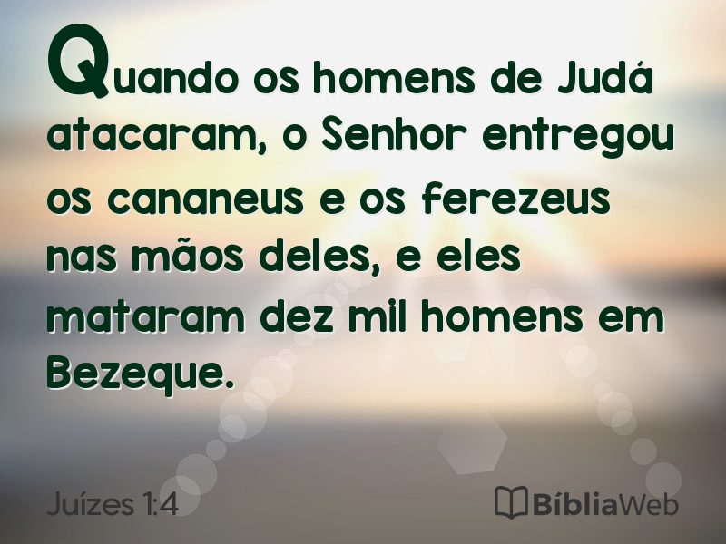 Juízes 1:4 em imagem para compartilhar