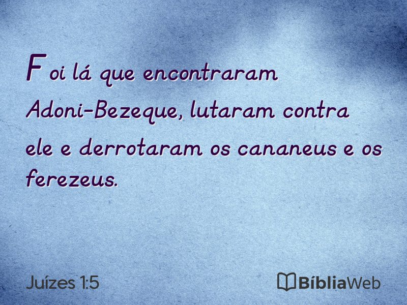 Juízes 1:5 em imagem para compartilhar