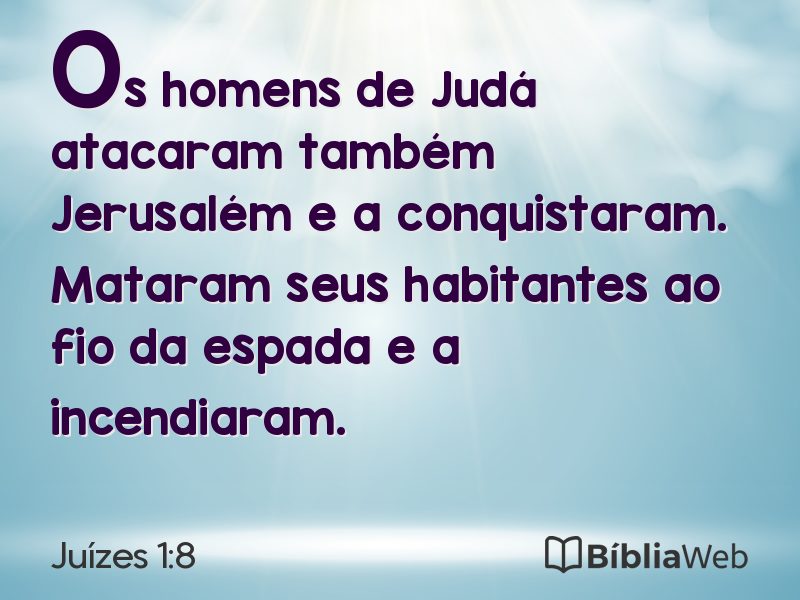 Juízes 1:8 em imagem para compartilhar
