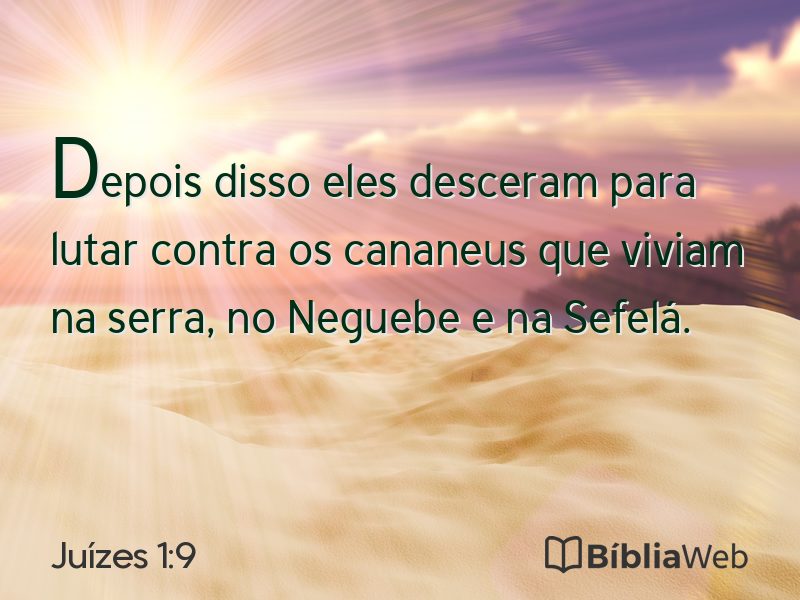 Juízes 1:9 em imagem para compartilhar