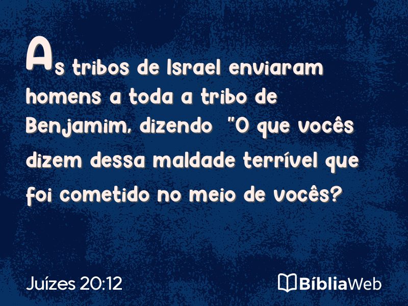 Juízes 20:12 em imagem para compartilhar