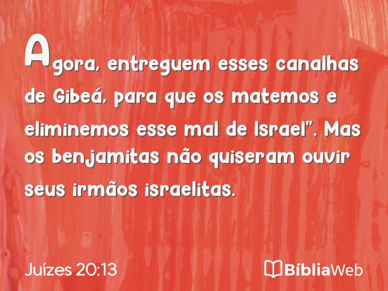 Juízes 20:13 em imagem para compartilhar