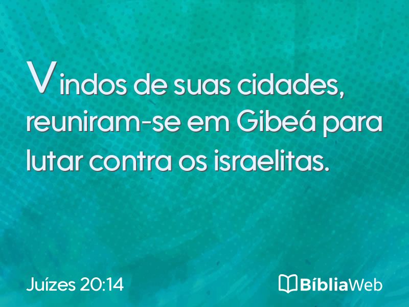 Juízes 20:14 em imagem para compartilhar