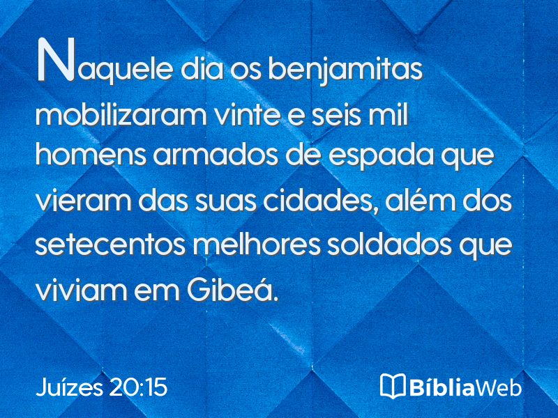 Juízes 20:15 em imagem para compartilhar