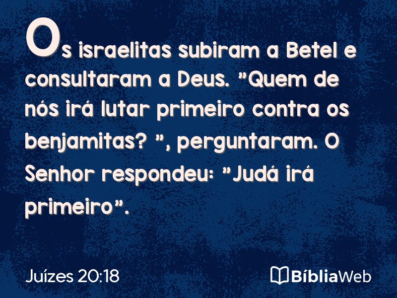 Juízes 20:18 em imagem para compartilhar