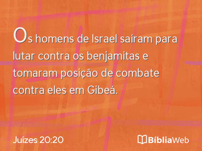 Juízes 20:20 em imagem para compartilhar