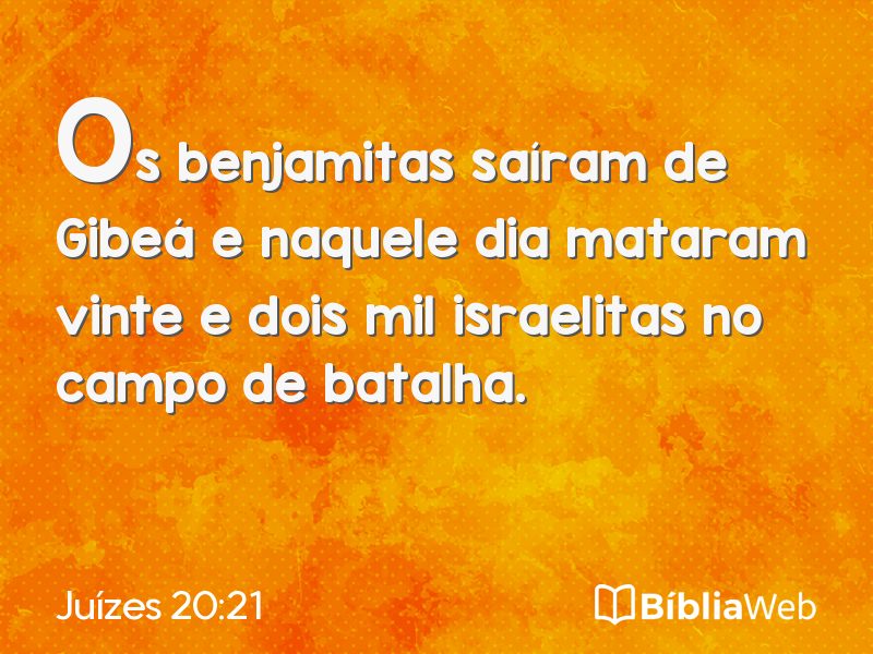 Juízes 20:21 em imagem para compartilhar